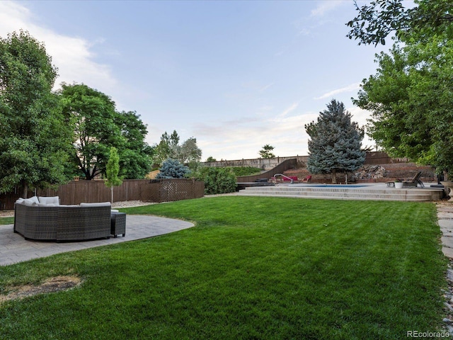 10216 Kleinbrook Way, Highlands Ranch, CO 80126 - fenced backyard featuring a patio