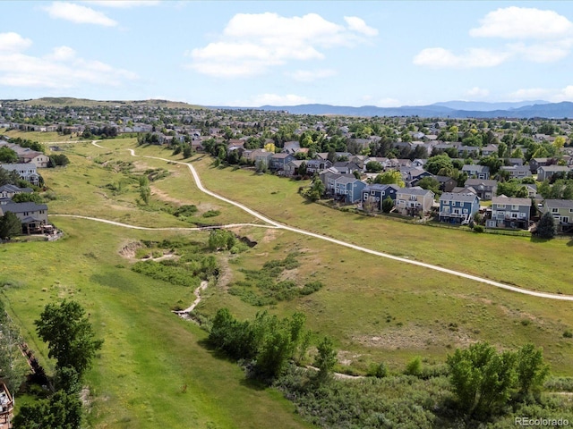10216 Kleinbrook Way, Highlands Ranch, CO 80126 - aerial view of residential area featuring a mountainous background