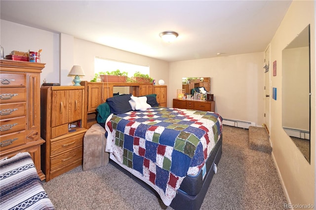 1075 S Ames St, Lakewood, CO 80226 - bedroom with a baseboard heating unit, carpet flooring, and baseboard heating