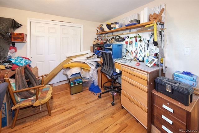 1075 S Ames St, Lakewood, CO 80226 - office area featuring light wood-type flooring