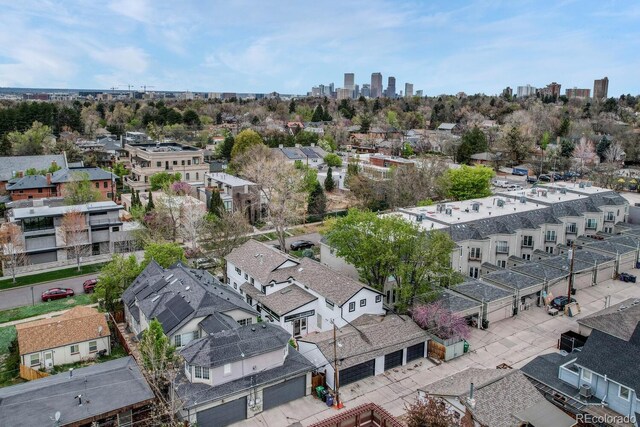 aerial view of residential area