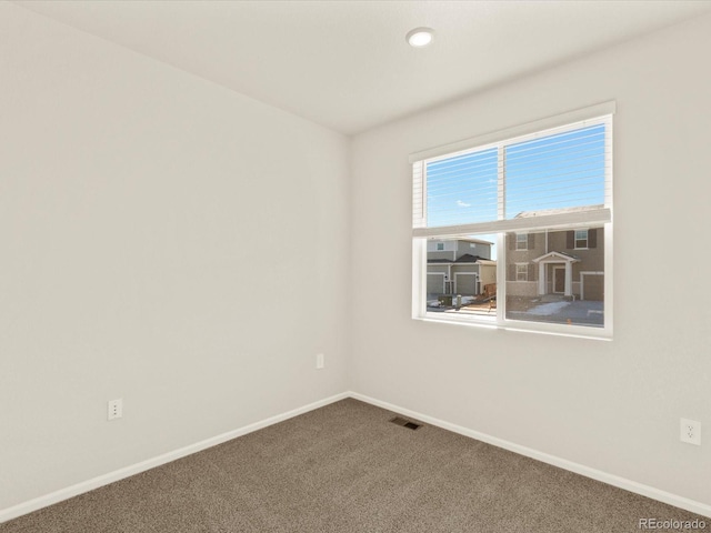 view of carpeted empty room