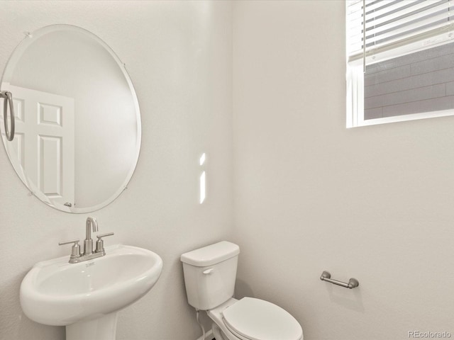 bathroom featuring toilet and sink