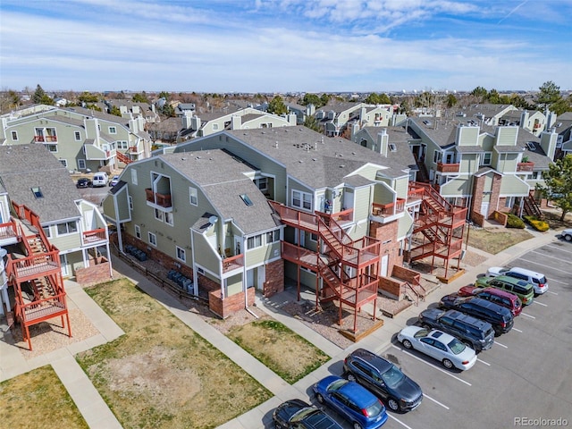 drone / aerial view featuring a residential view