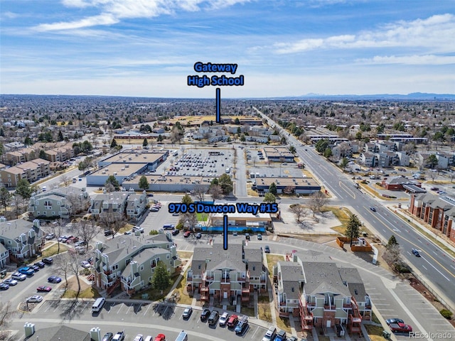 birds eye view of property featuring a residential view