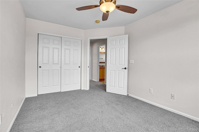 10115 Foxridge Ct, Highlands Ranch, CO 80126 - unfurnished bedroom featuring carpet floors, a closet, and ceiling fan