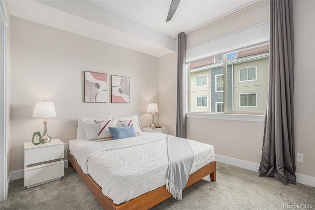 9072 E 47th Ave, Denver, CO 80238 - bedroom with carpet floors, baseboards, and a ceiling fan