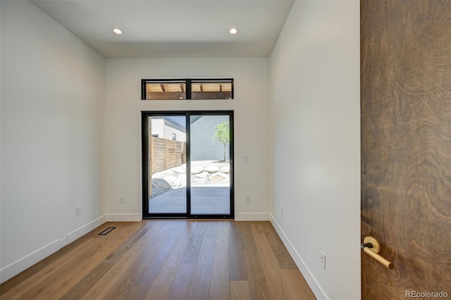 414 E Arkansas St, Buena Vista, CO 81211 - entryway with hardwood / wood-style flooring and recessed lighting