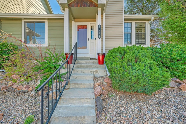 view of exterior entry