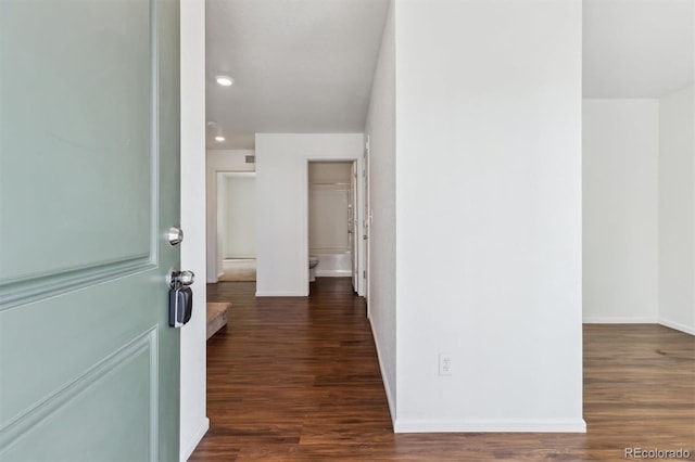 5383 Andes St, Denver, CO 80249 - corridor with wood finished floors and recessed lighting