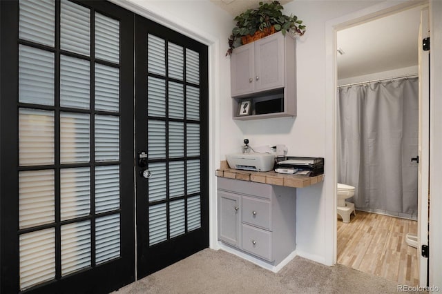 kitchen featuring tile counters