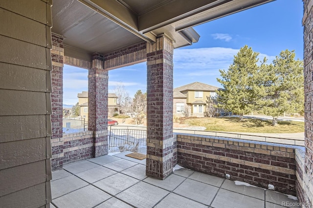 view of patio with a balcony