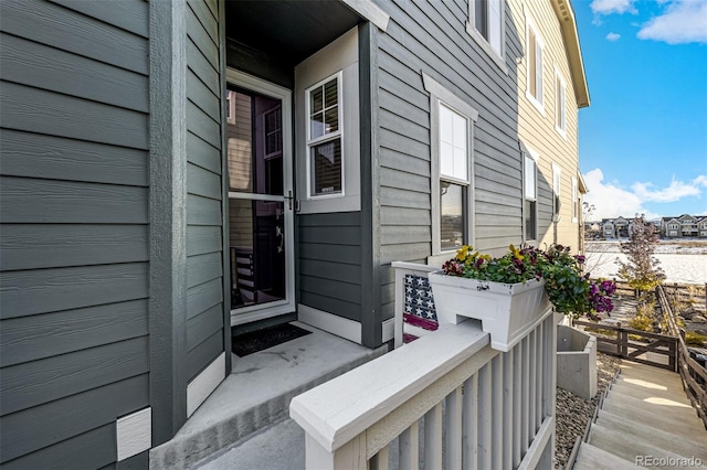 view of doorway to property