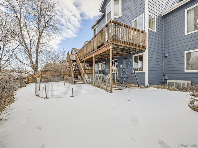 exterior space featuring a deck