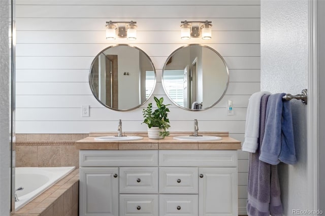 8318 Devinney Ct, Arvada, CO 80005 - full bath featuring double vanity and a bath