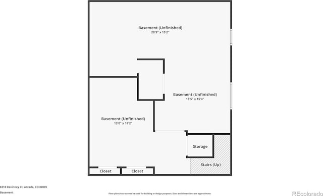 8318 Devinney Ct, Arvada, CO 80005 - view of floor plan / room layout