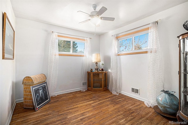 7887 Quivas Way, Denver, CO 80221 - interior space with wood finished floors and ceiling fan