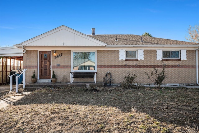 7887 Quivas Way, Denver, CO 80221 - ranch-style home with brick siding and a porch