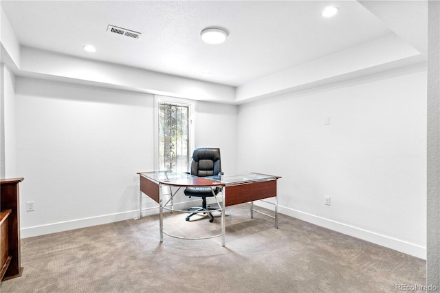 3253 S King Way, Denver, CO 80236 - office area with carpet floors, baseboards, and recessed lighting