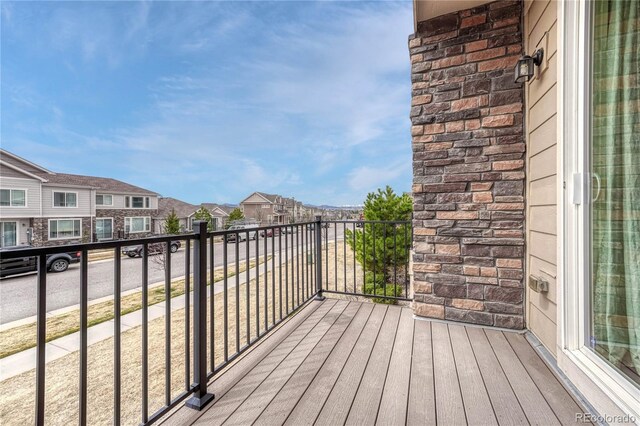 14902 E Poundstone Dr, Aurora, CO 80015 - wooden deck featuring a residential view