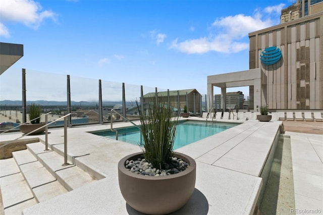 view of pool with a patio area