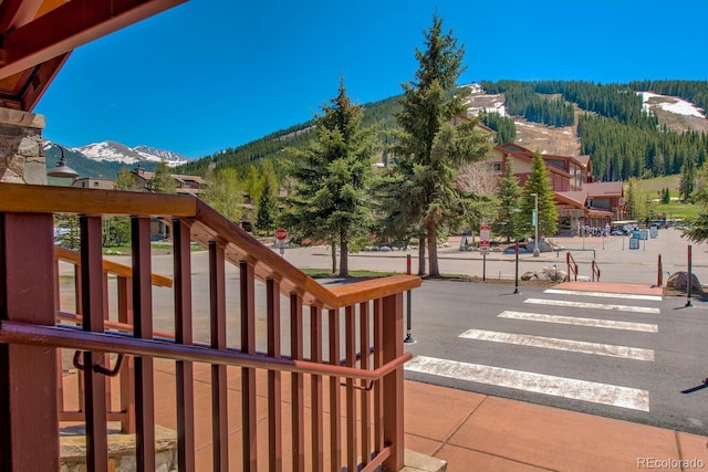 105 Wheeler Cir Unit 334, Frisco, CO 80443 - wooden terrace featuring a mountain view