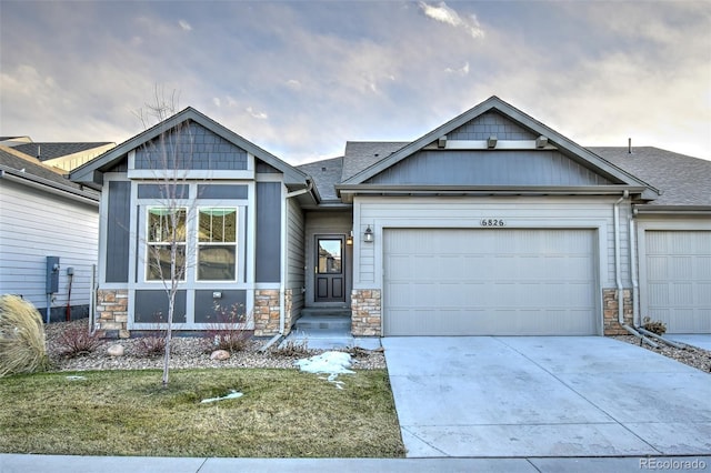 craftsman-style house with a garage