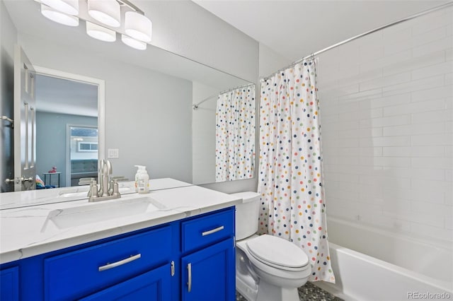 6468 S Forest St, Centennial, CO 80121 - full bathroom with vanity and shower / tub combo with curtain