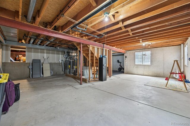 6468 S Forest St, Centennial, CO 80121 - below grade area with stairs and water heater