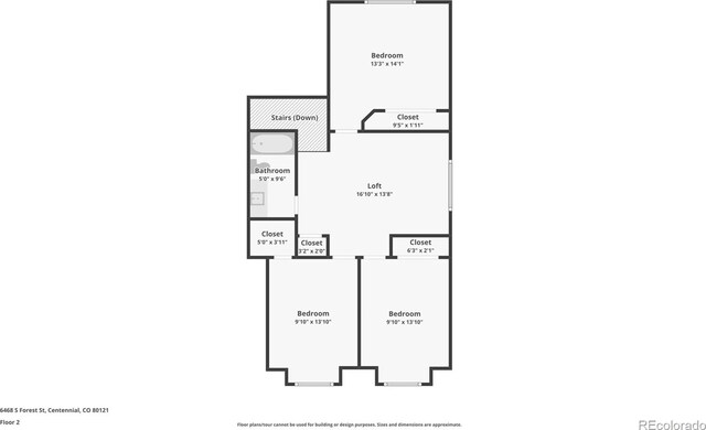 6468 S Forest St, Centennial, CO 80121 - view of home floor plan