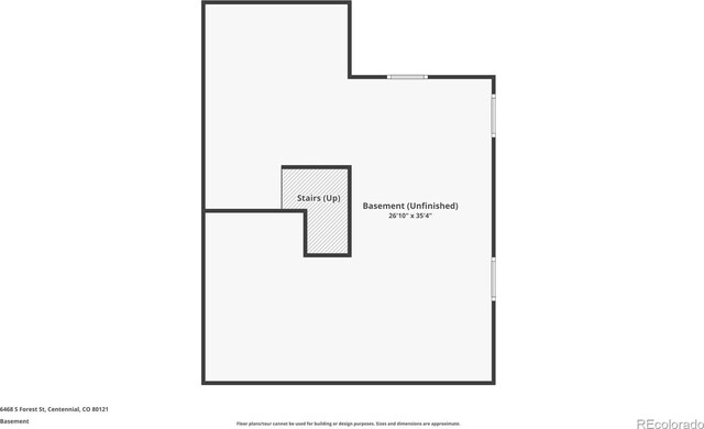 6468 S Forest St, Centennial, CO 80121 - view of floor plan / room layout