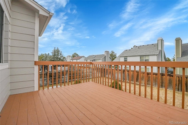 deck with fence