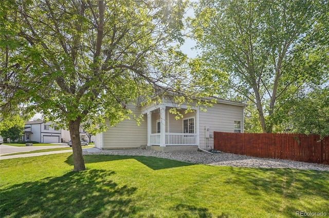 1481 Box Prairie Cir, Loveland, CO 80538 - rear view of property with a porch