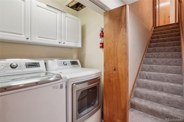 1481 Box Prairie Cir, Loveland, CO 80538 - washroom featuring cabinet space and washing machine and clothes dryer