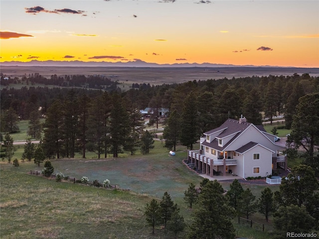 34274 Wolf Creek Trl, Kiowa, CO 80117 - view from above of property with a forest