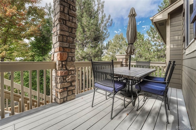 view of wooden deck