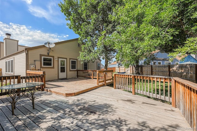 7834 S Windermere Cir, Littleton, CO 80120 - wooden deck with a fenced backyard
