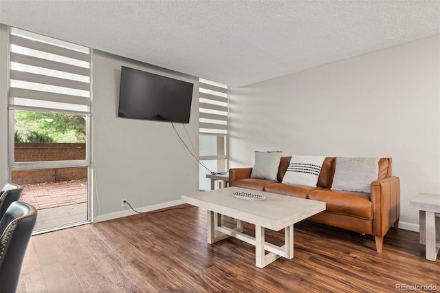 2500 S York St Unit 116, Denver, CO 80210 - living area with wood finished floors and a textured ceiling