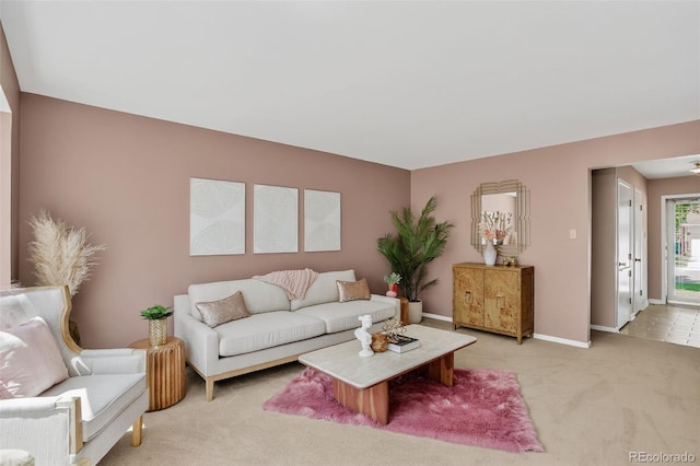 2920 S York St, Denver, CO 80210 - living room featuring light carpet and baseboards