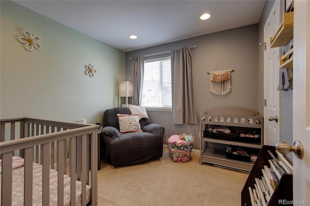 view of carpeted bedroom