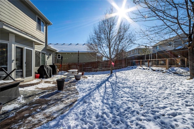 view of snowy yard