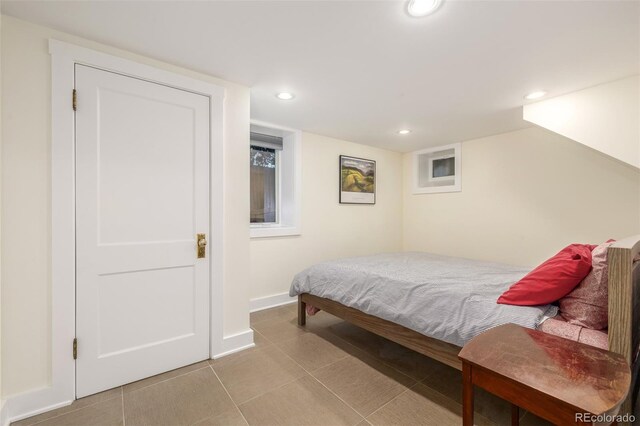 view of tiled bedroom