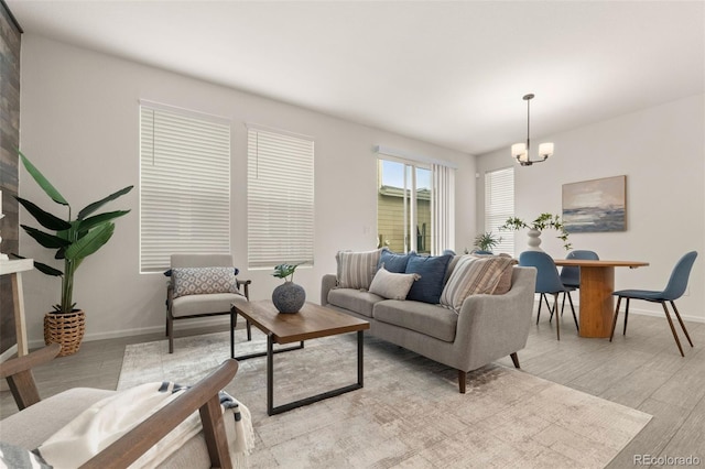 4343 S Nepal Ct, Centennial, CO 80015 - living area featuring light wood-type flooring and a chandelier