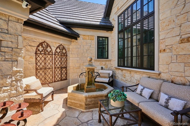 view of patio / terrace featuring an outdoor hangout area