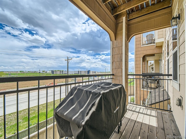 balcony with area for grilling