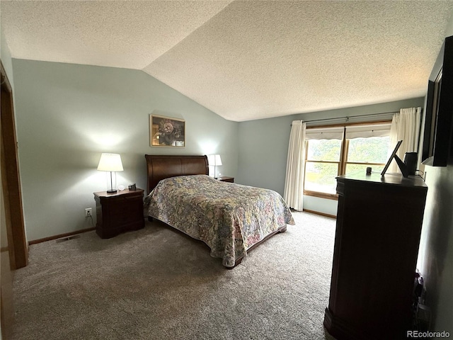 3262 S Salida Way, Aurora, CO 80013 - carpeted bedroom with lofted ceiling and a textured ceiling
