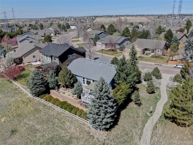 birds eye view of property featuring a residential view