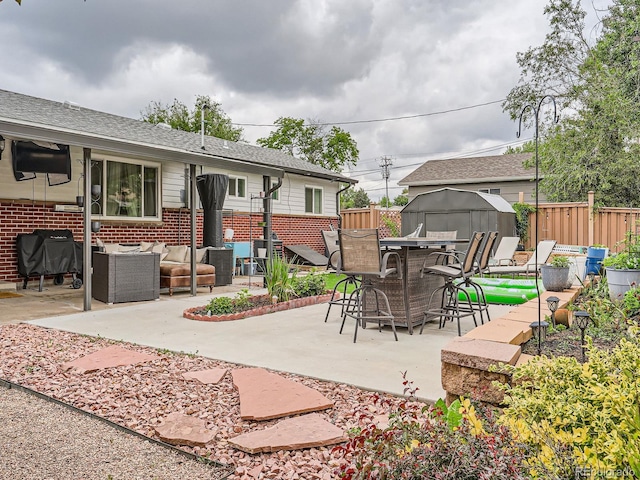 6346 Fenton St, Arvada, CO 80003 - view of patio / terrace with an outdoor hangout area and area for grilling