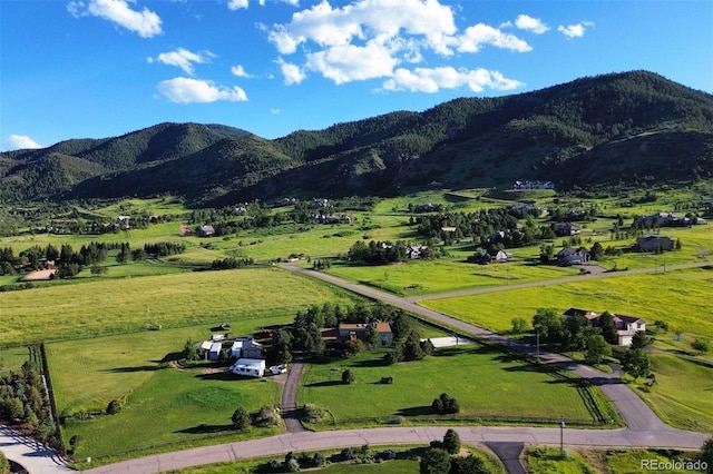 mountain view with a rural view