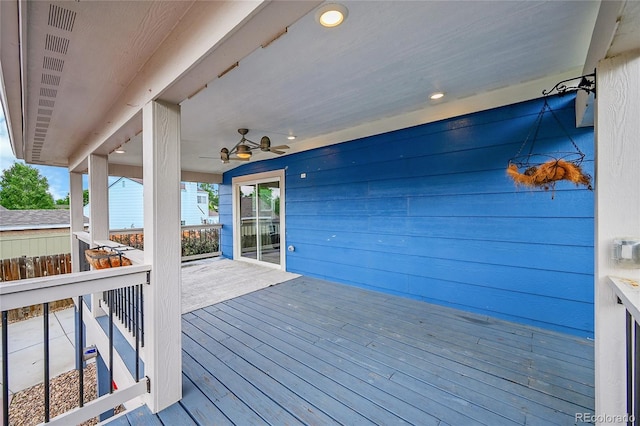 1922 Danube Way, Aurora, CO 80011 - wooden deck with ceiling fan